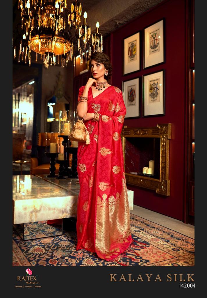 Rajtex Kalaya Silk Designer Party Wear Soft Satin Silk Saree Collection at Wholesale Price